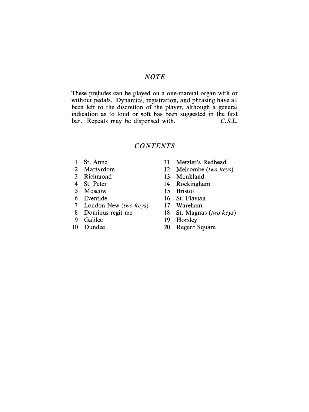 20 Hymn-Tune Preludes - Page 1