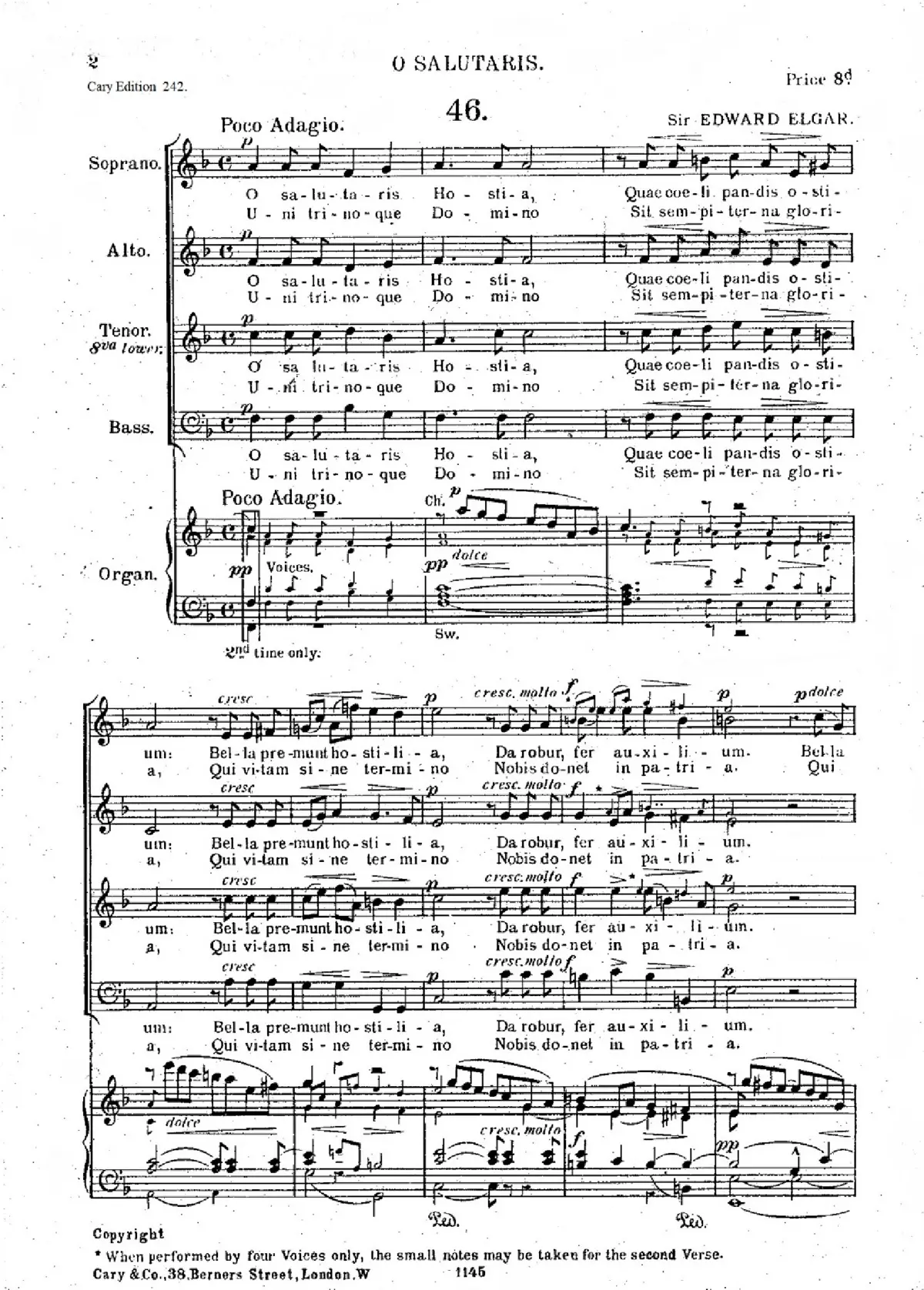 O Salutaris Hostia No.3 in F major - Page 1