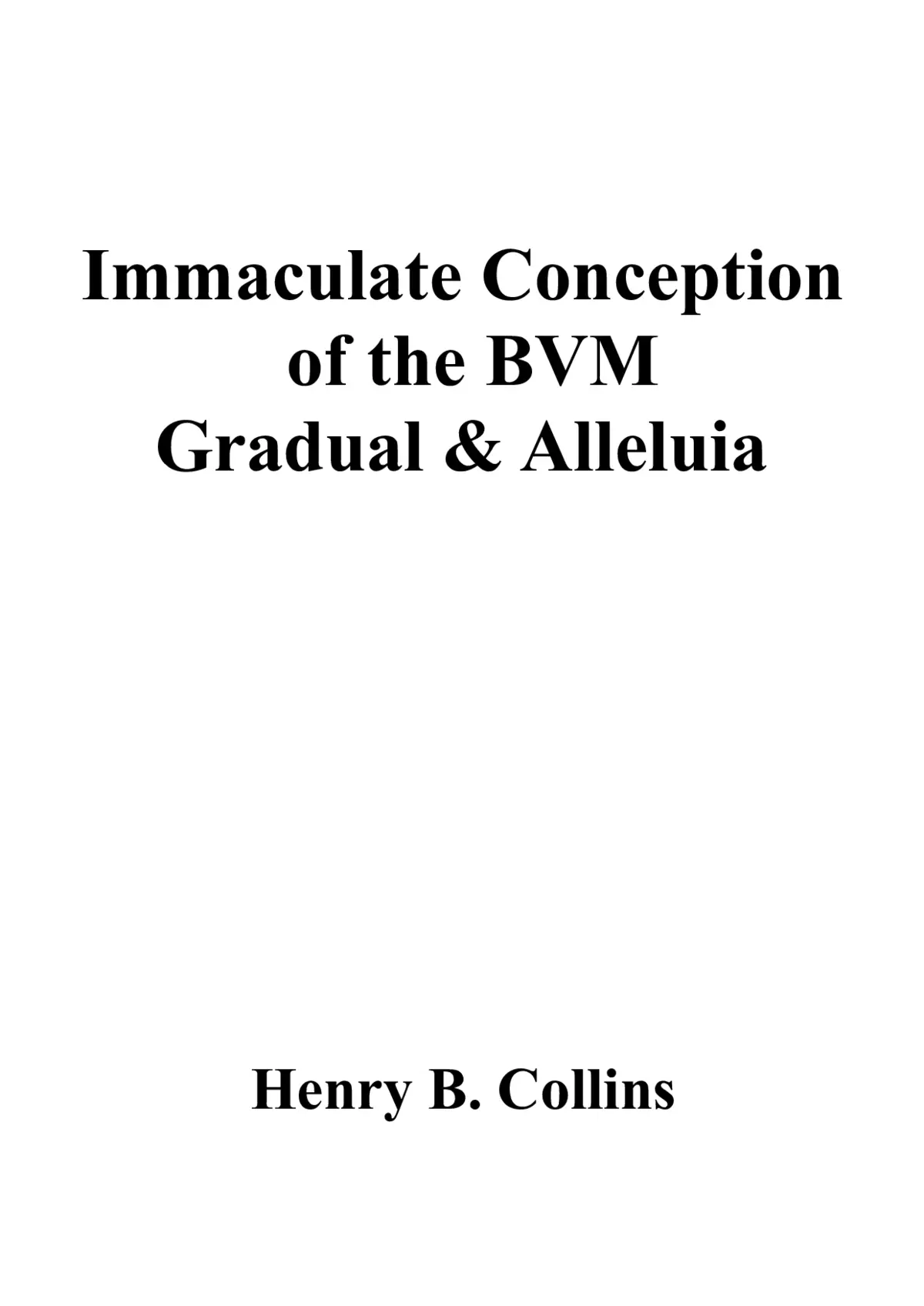 Gradual & Alleluia Immaculate Conception - Page 1