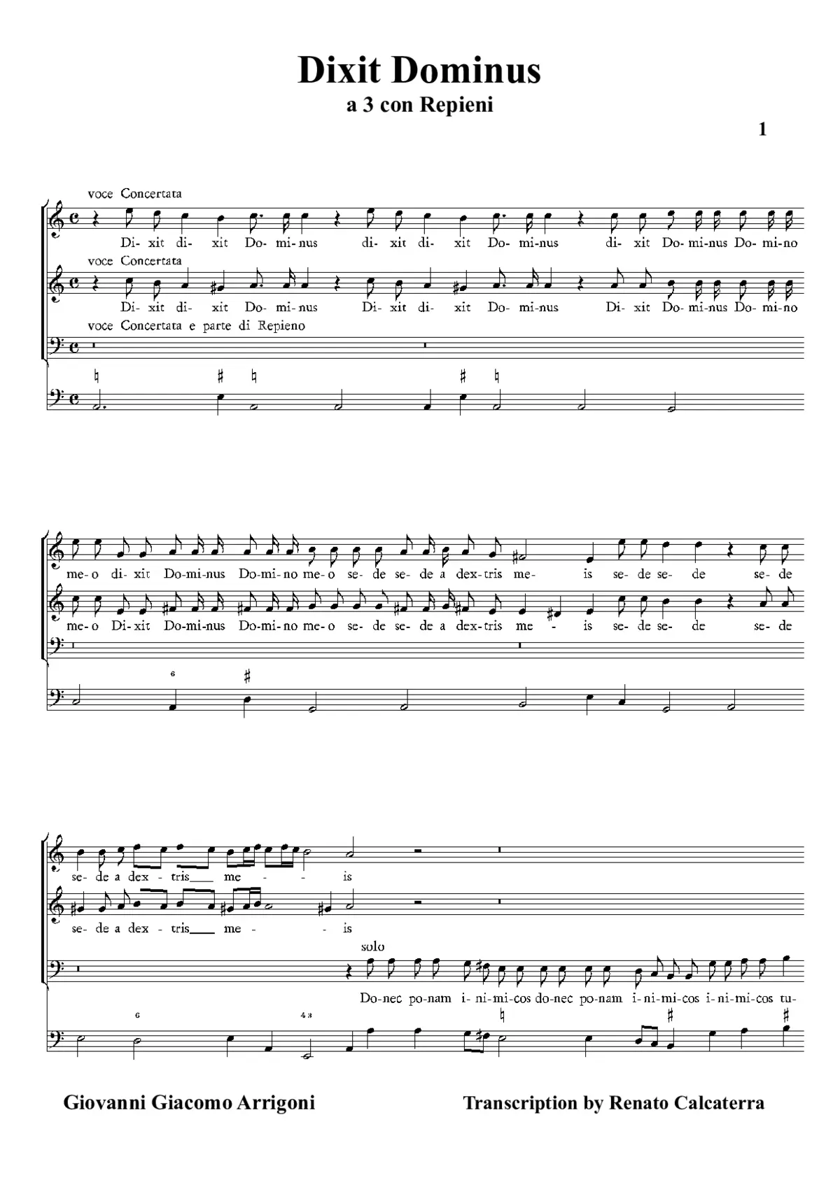 Dixit Dominus - Page 1