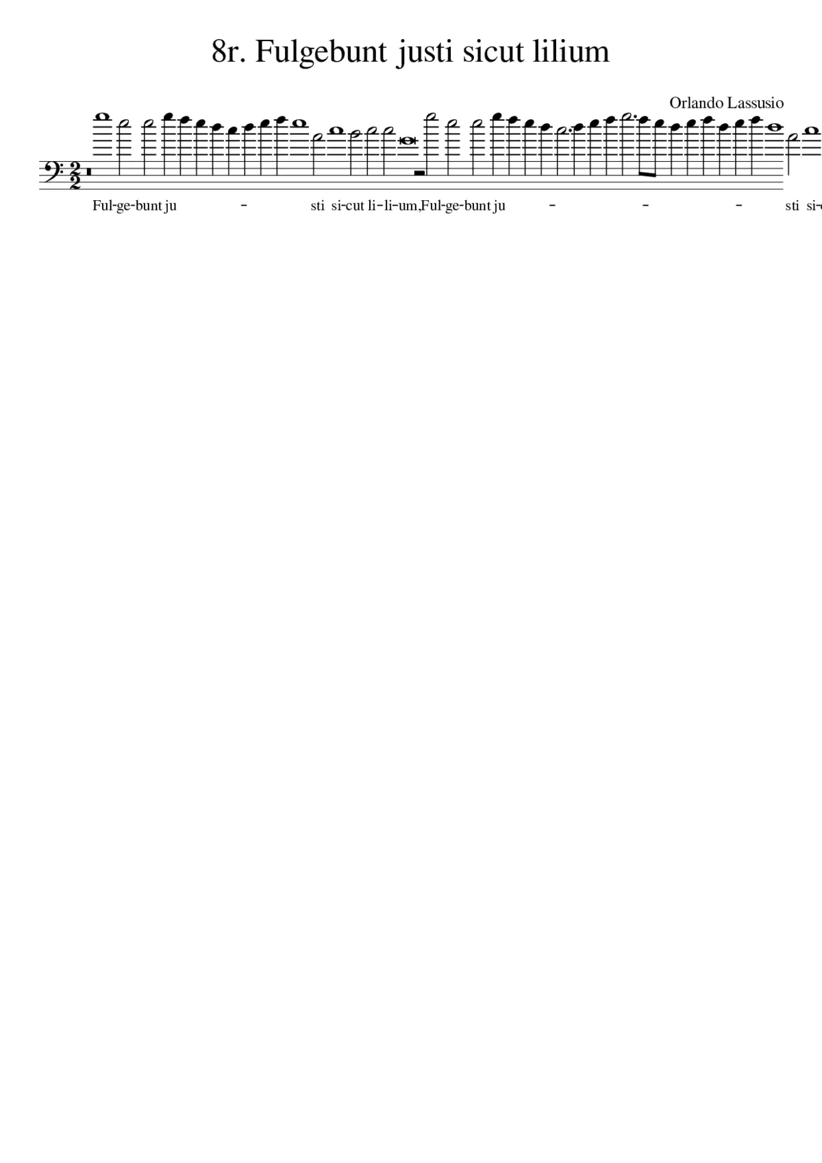 8r. Fulgebunt justi sicut lilium - Page 1