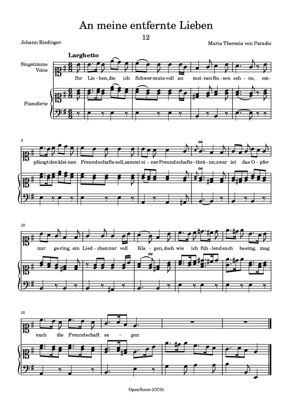 An meine entfernte Lieben - Page 1