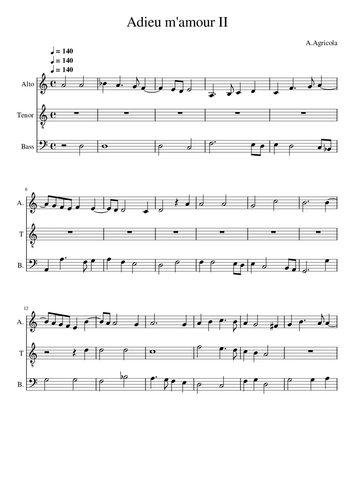 Adieu m'amour - Page 1