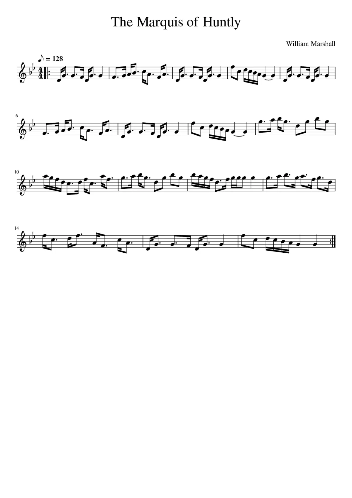 The Marquis of Huntly - Page 1