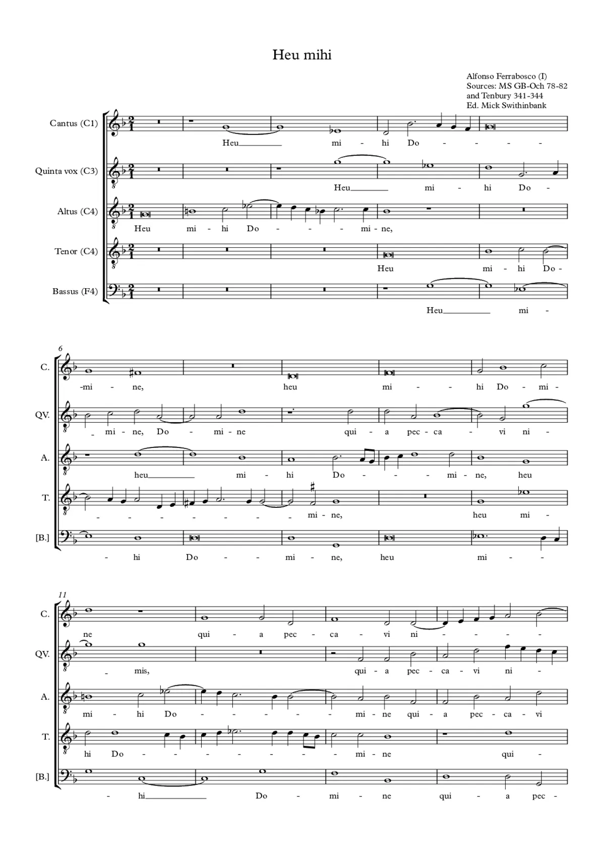 Heu mihi Domine - Page 1