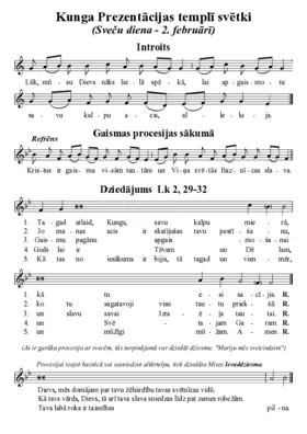 Kristus Prezentācijas templī svētki 2.02.