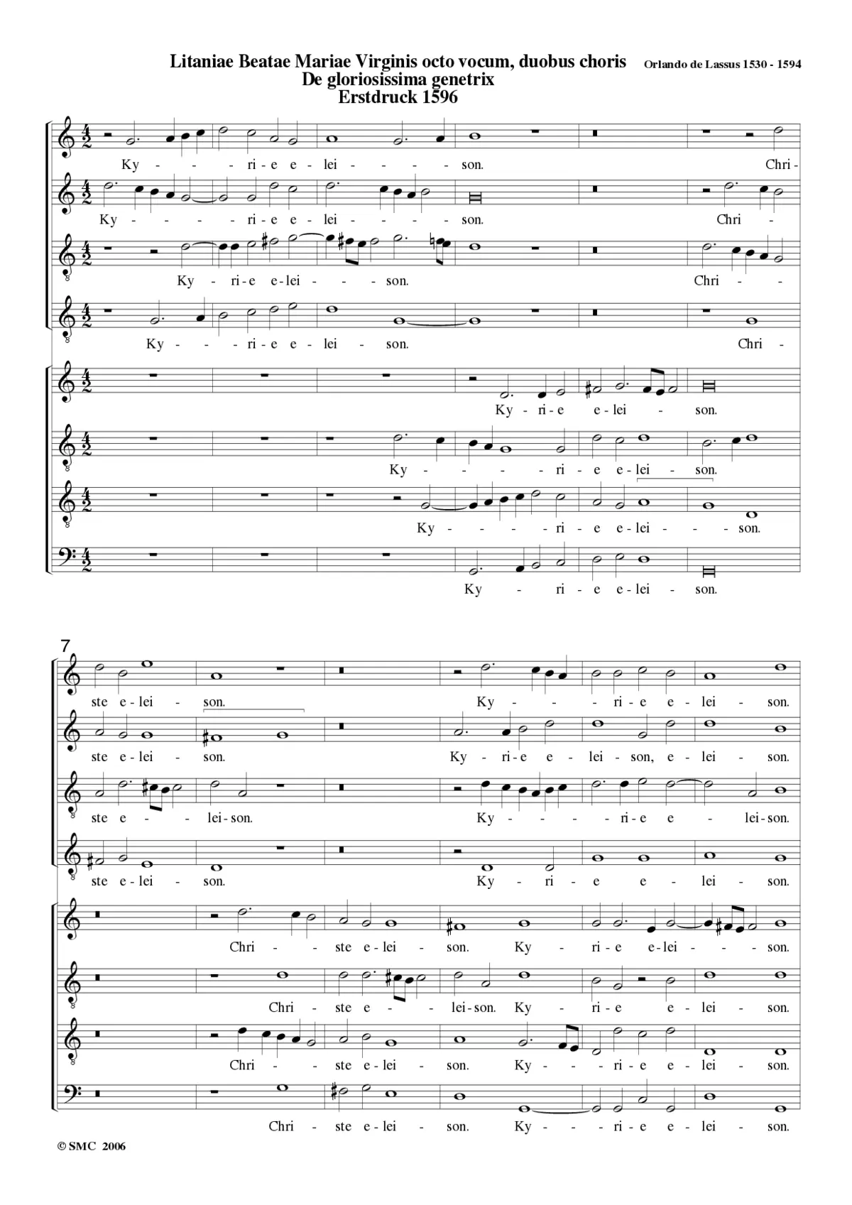 Litaniae Beatae Mariae Virginis a 8 - Page 1