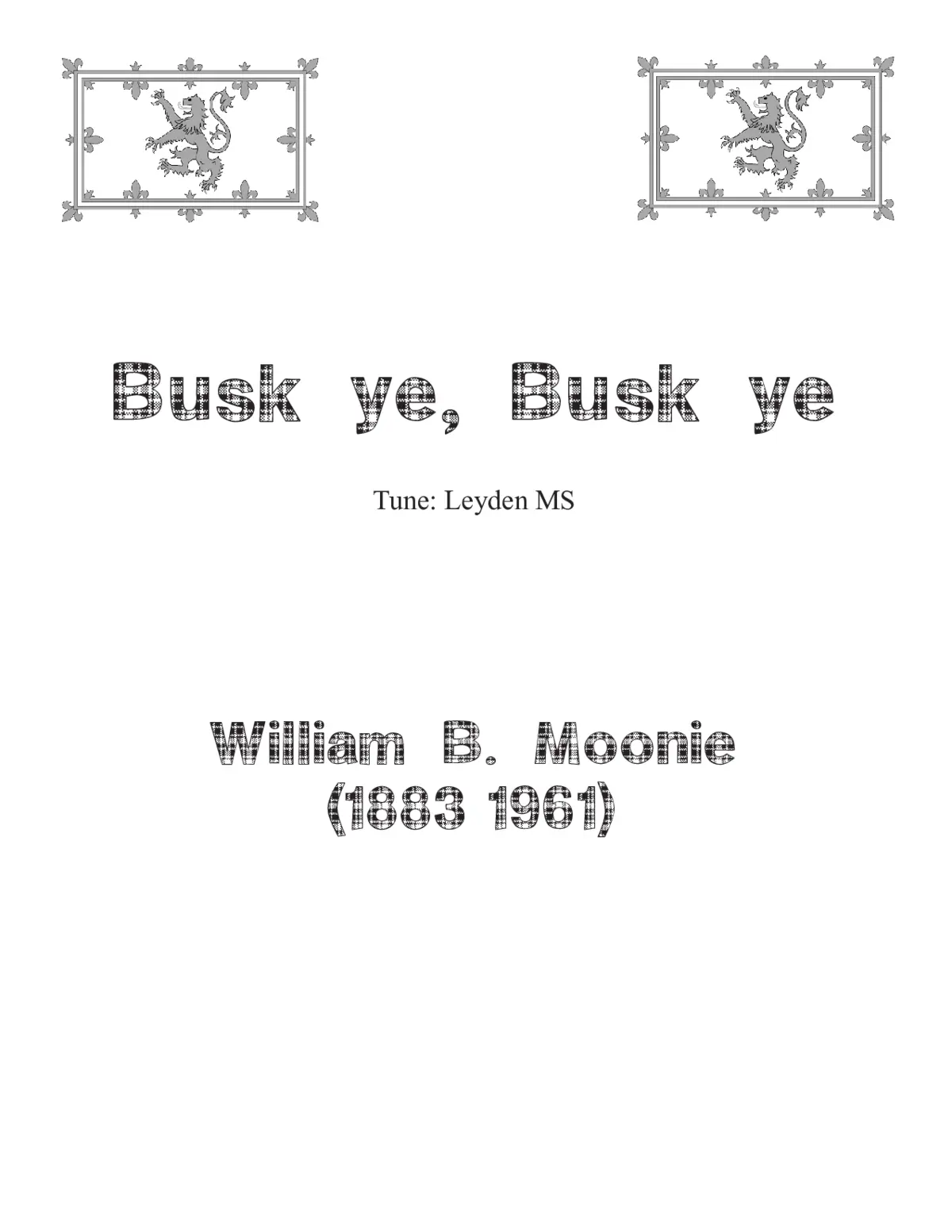 Busk ye, Busk ye - Page 1