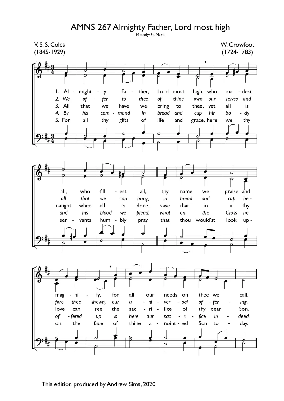 Almighty Father, Lord most high - Page 1