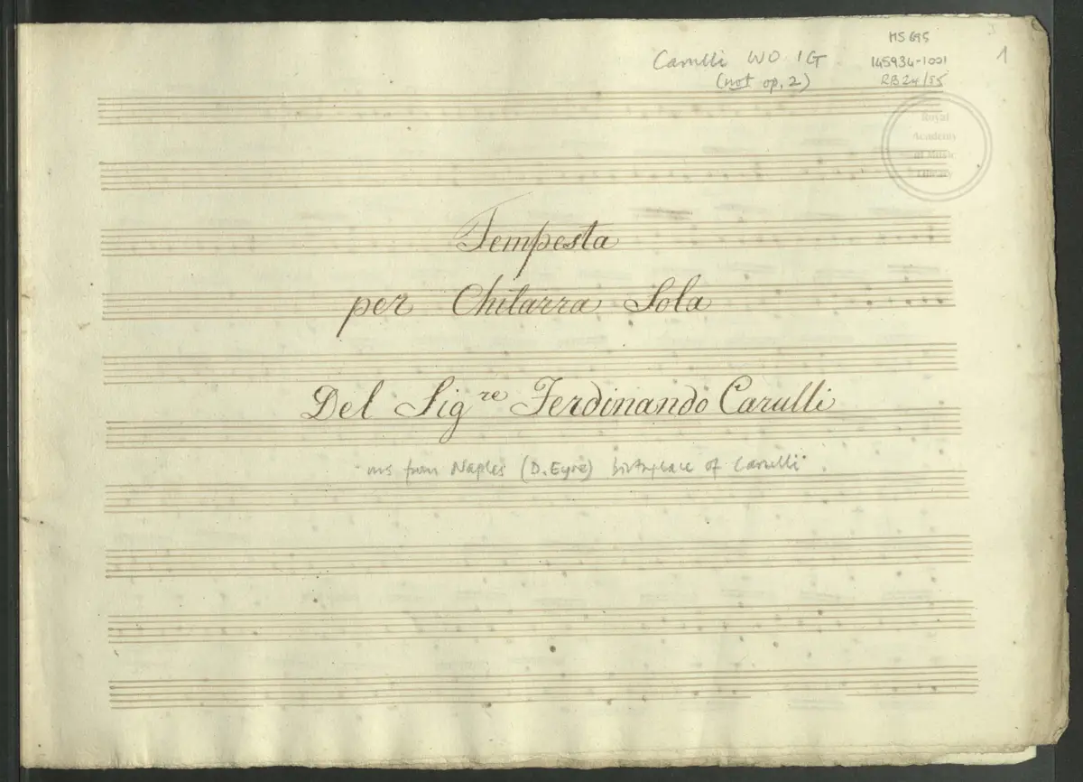 Tempesta per Chitarra Sola - Page 1