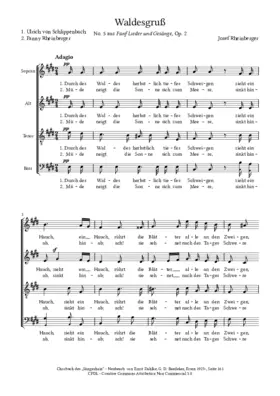 Waldesgruß, Op. 2, No. 5