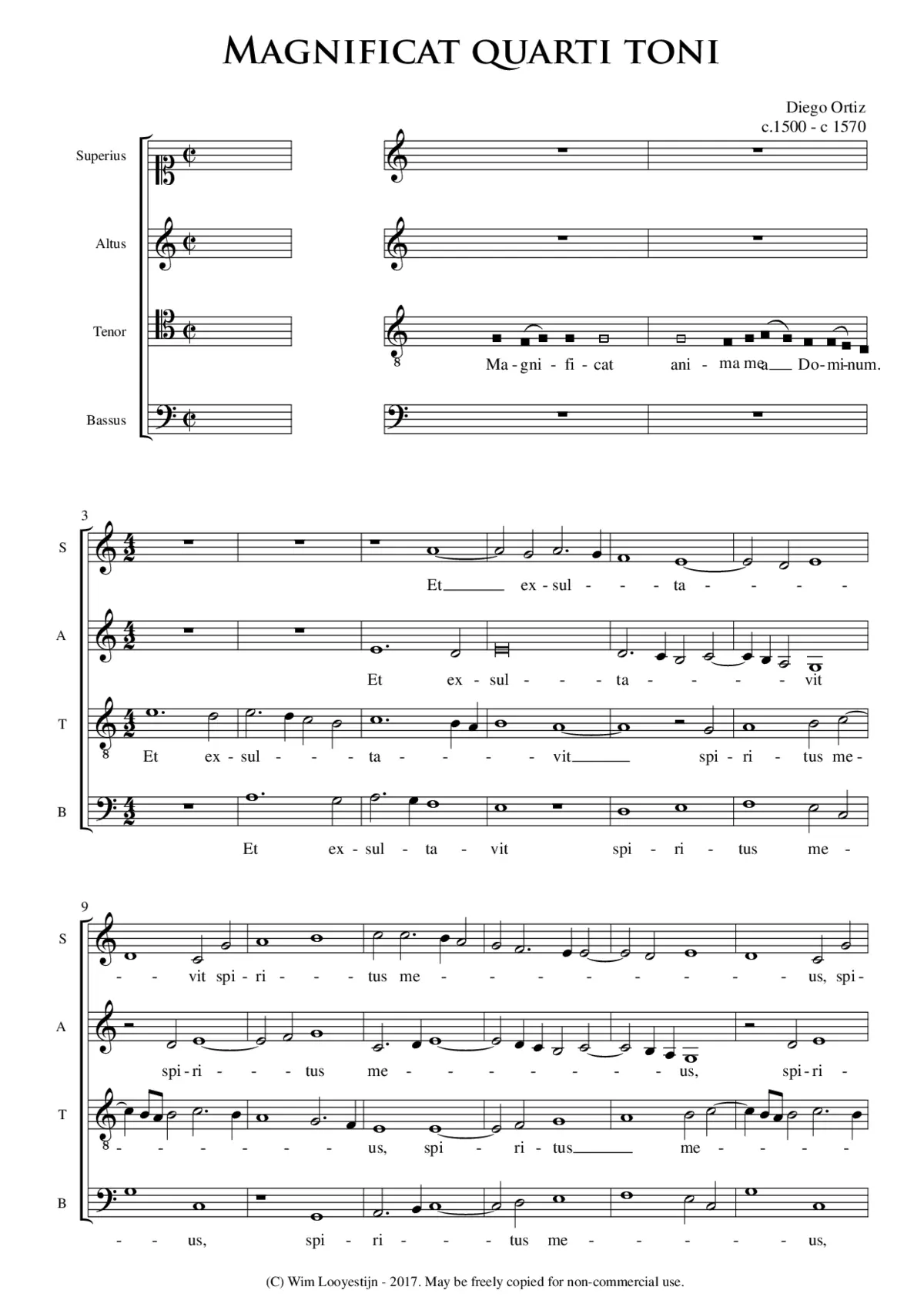 Magnificat quarti toni - Page 1