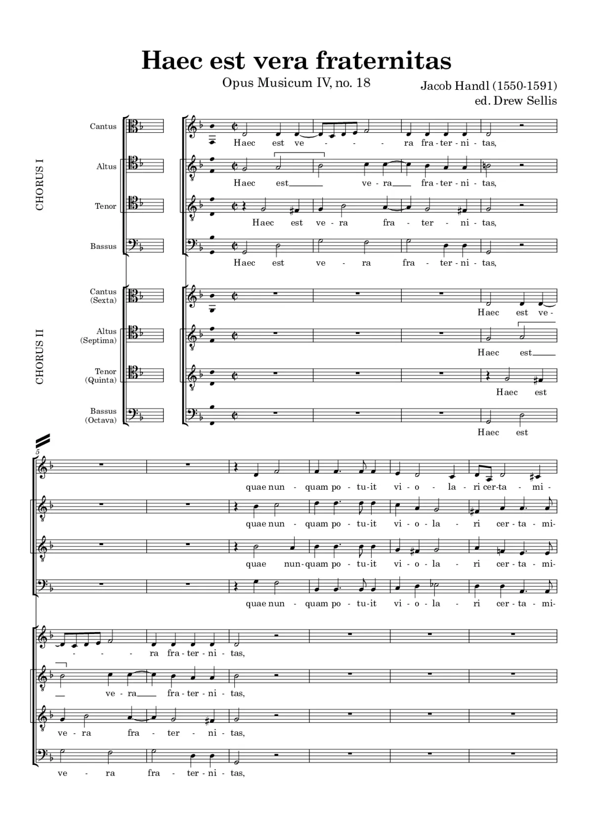 Haec est vera fraternitas - Page 1