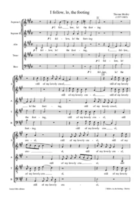 I follow, lo, the footing