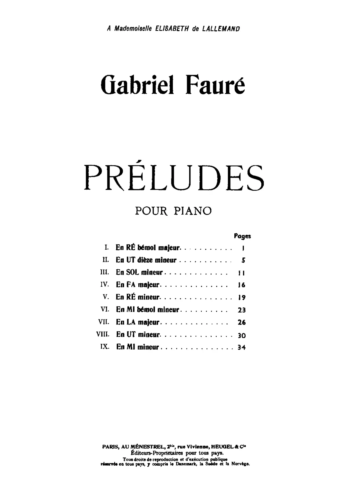 9 Préludes - Page 1