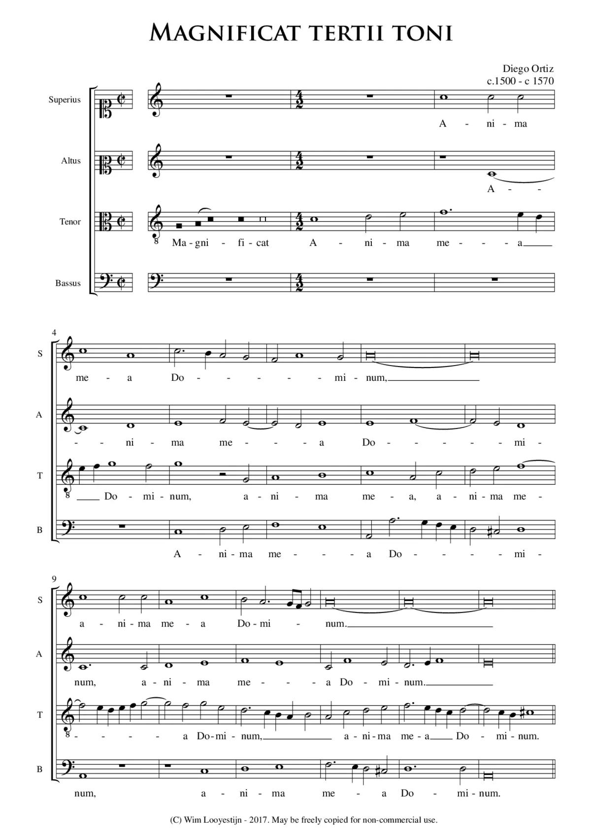 Magnificat tertii toni - Page 1