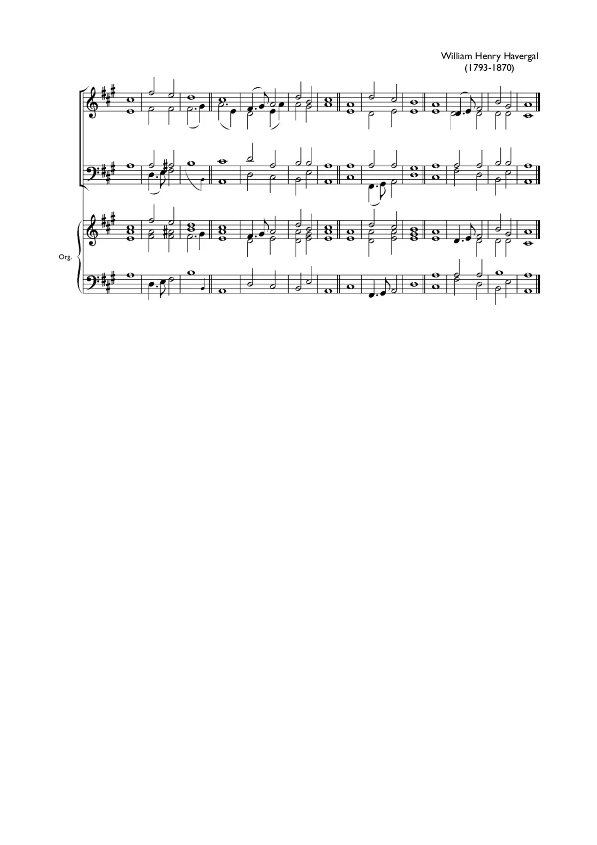 Double chant in A major VI - Page 1