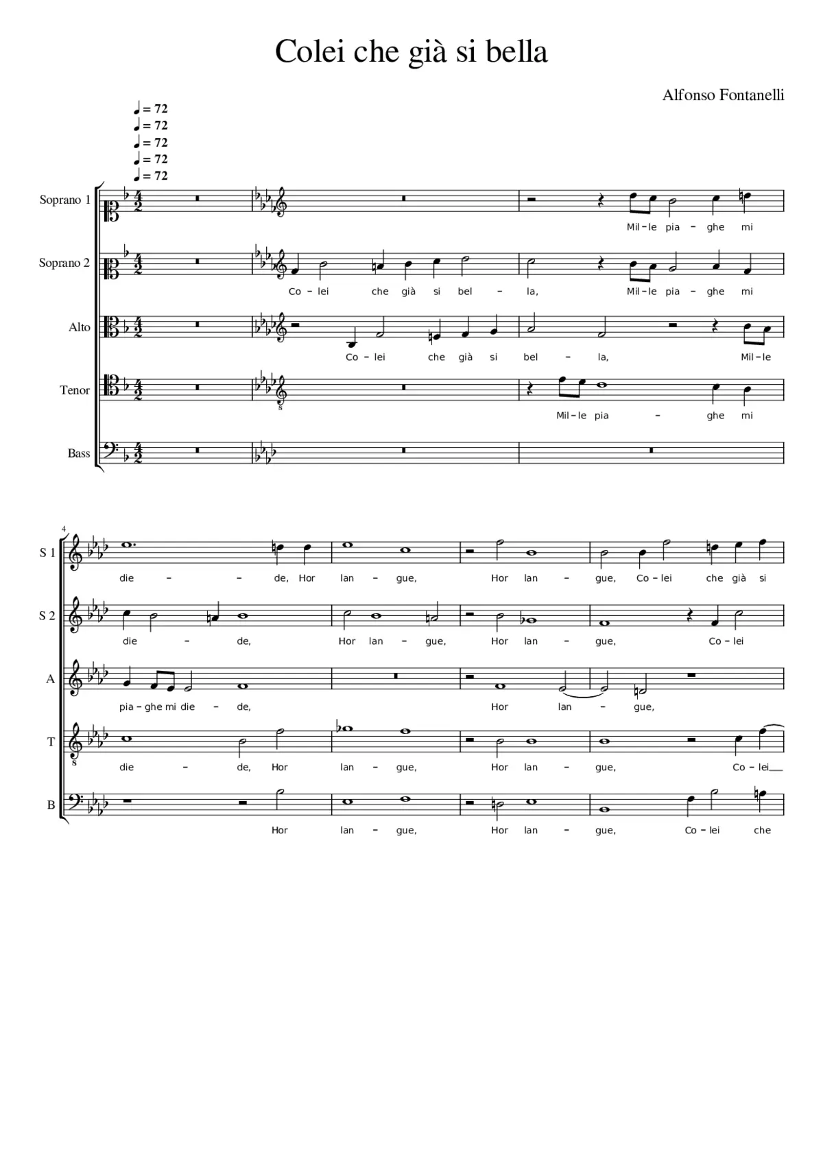 Colei che già si bella - Page 1