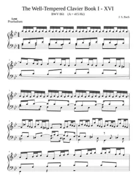 Prelude and Fugue in G minor BWV 861