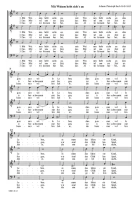 Mit Weinen hebt sich's an