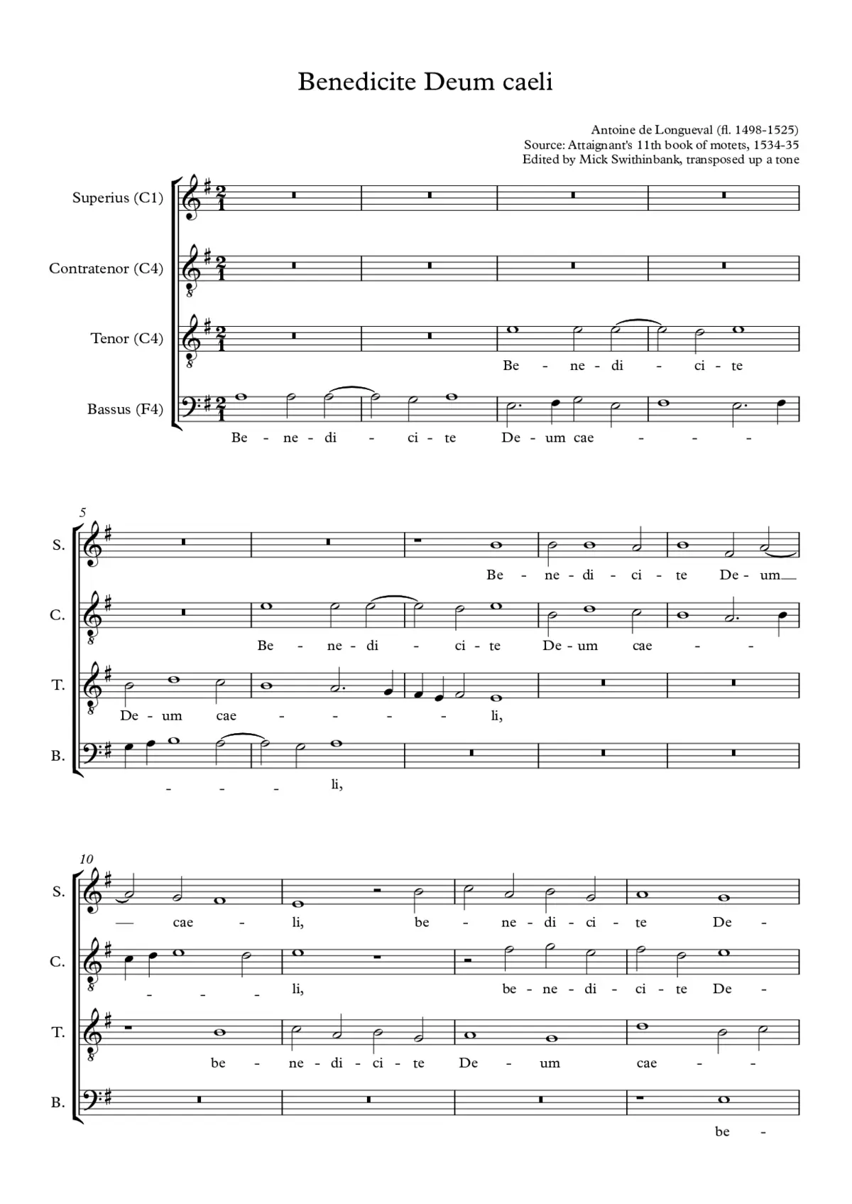 Benedicite Deum caeli - Page 1