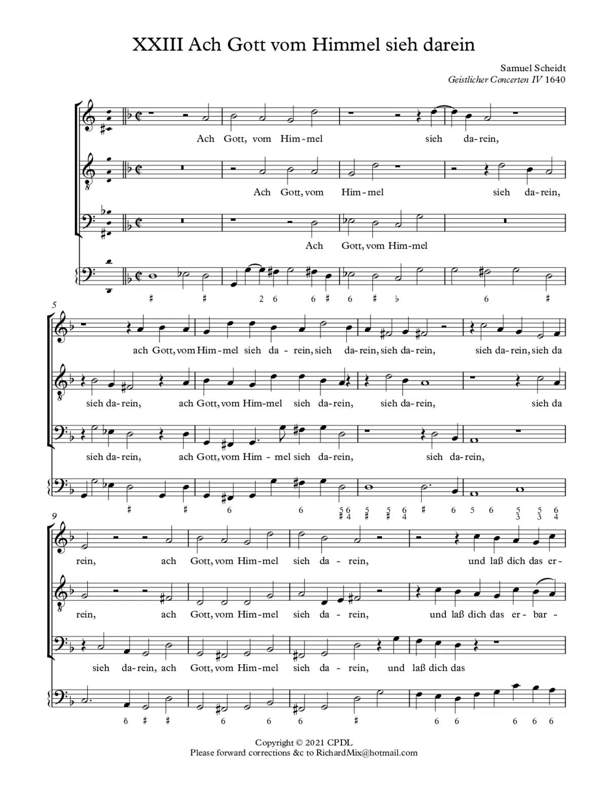 Ach Gott vom Himmel sieh darein - Page 1