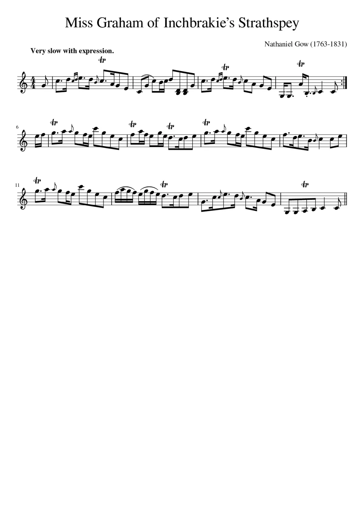 Miss Graham of Inchbrakies Strathspey - Page 1