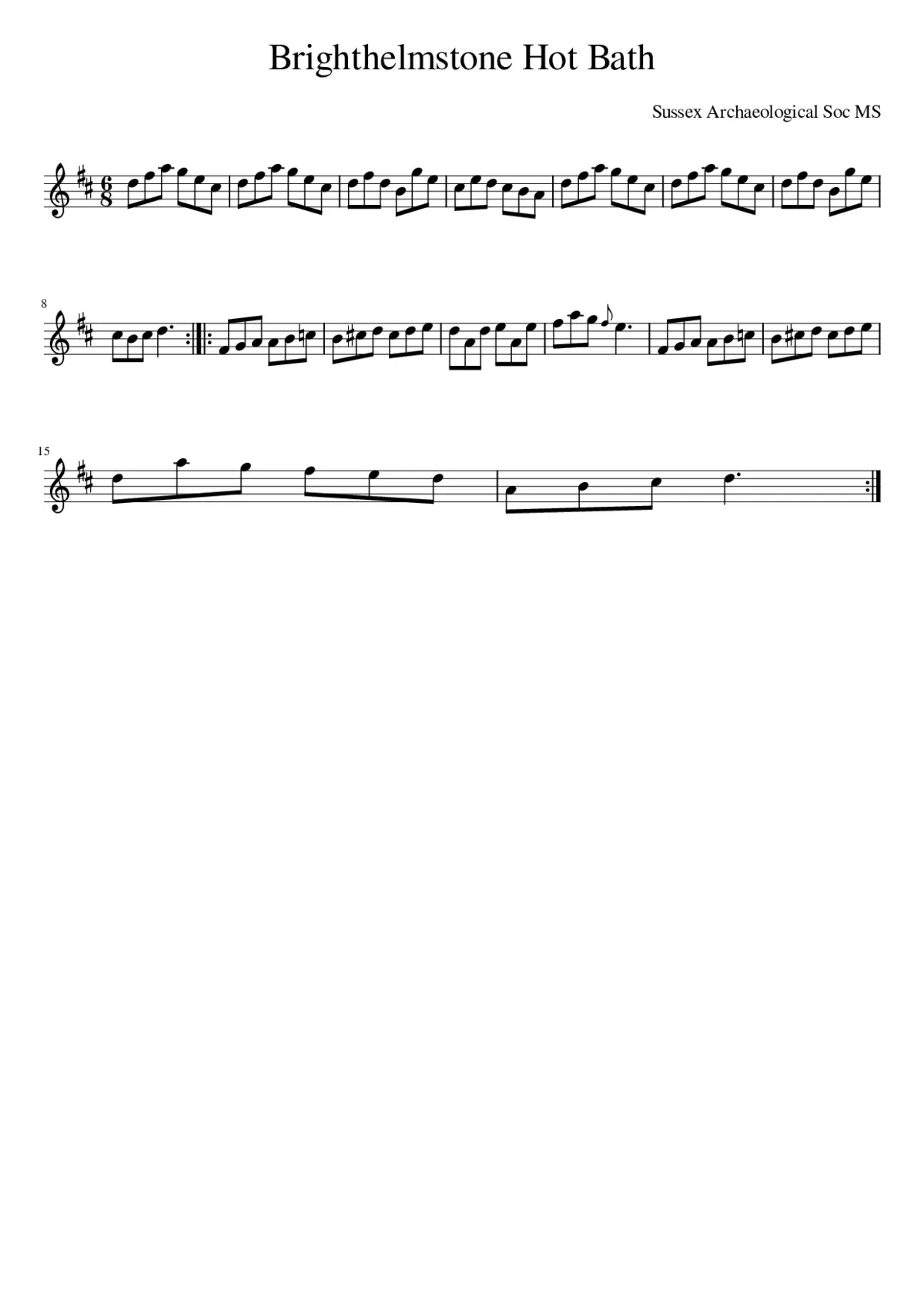 Brighthelmstone Hot Bath - Page 1