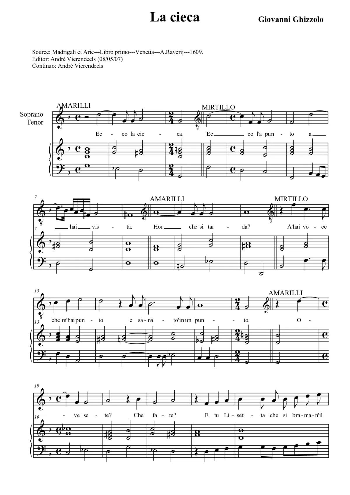 La cieca - Page 1