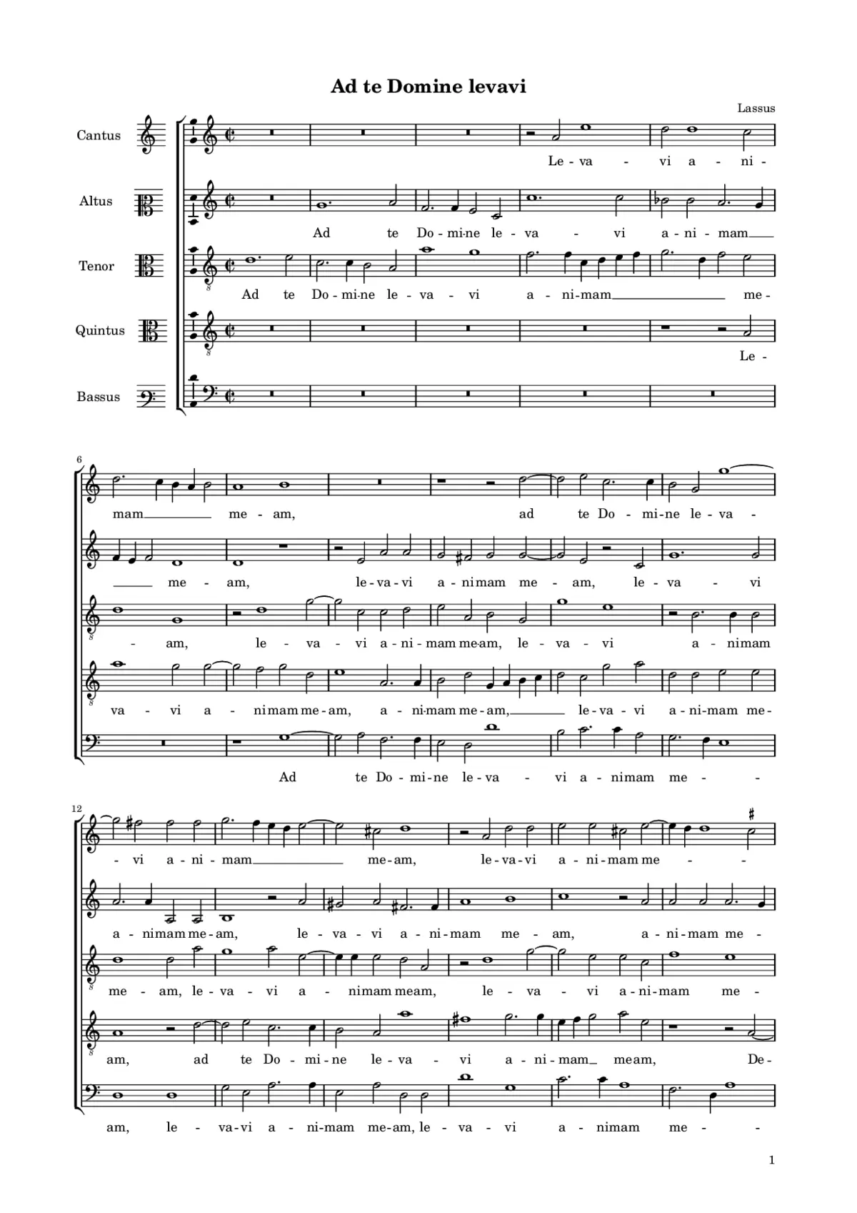 Ad te Domine levavi - Page 1
