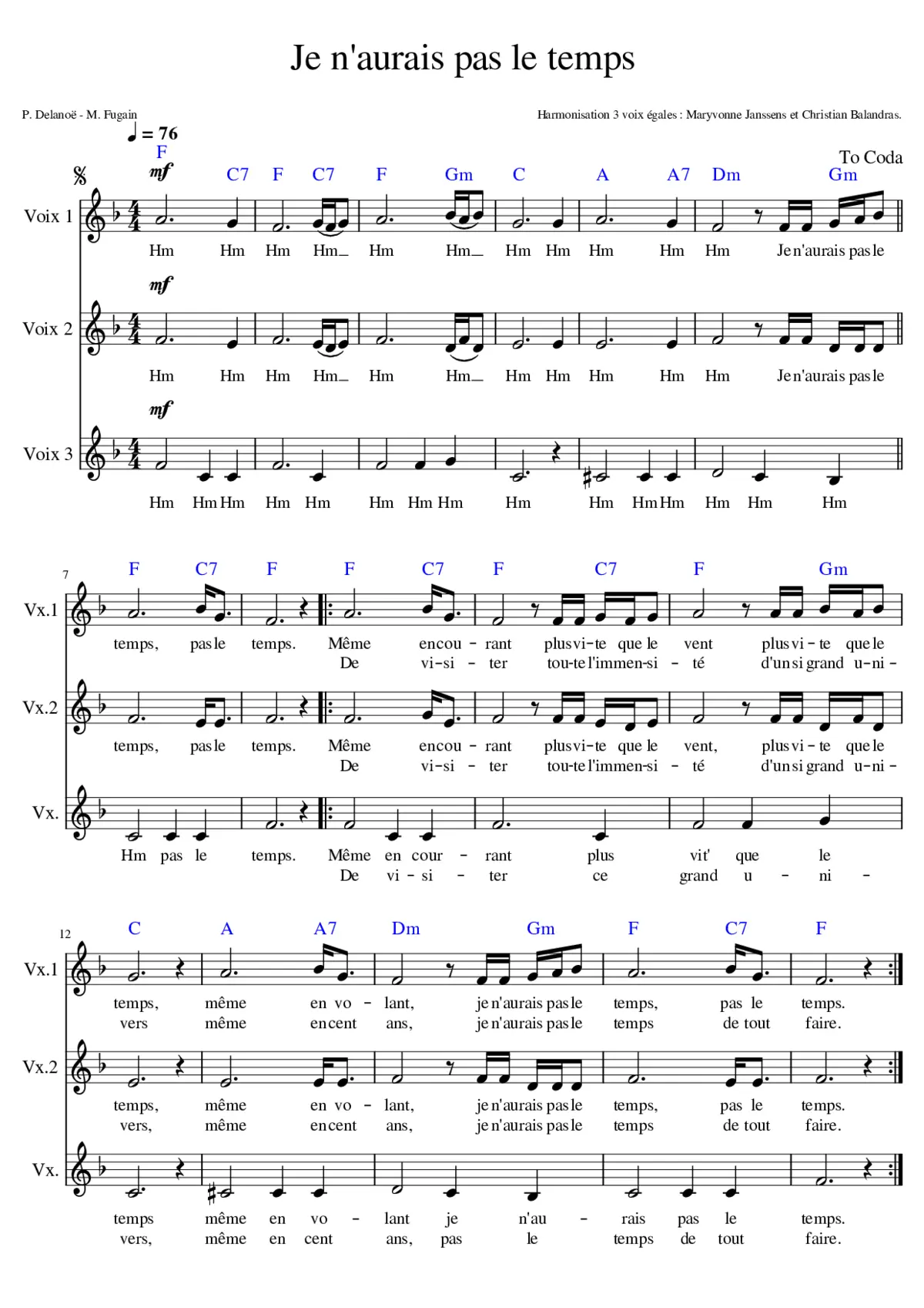 je naurai pas le temps - Page 1