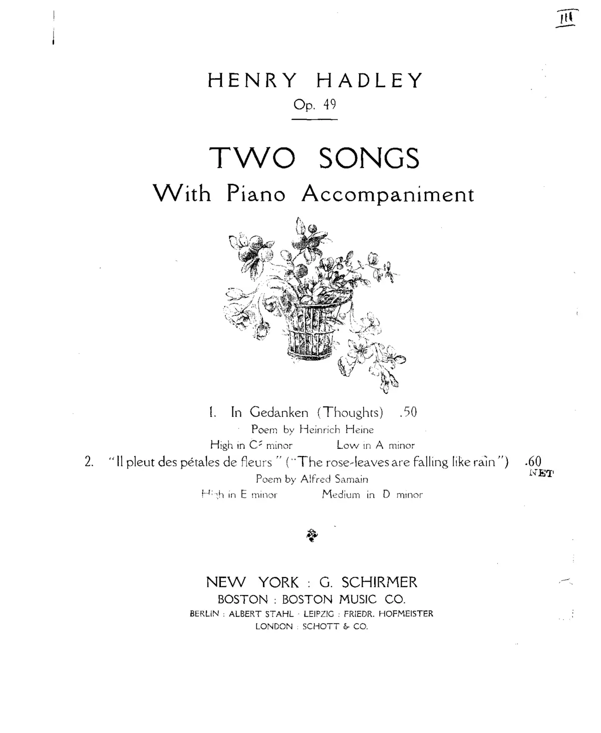 2 Songs, Op.49 - Page 1