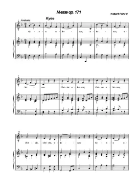 Einstimmige Messe, Op. 171