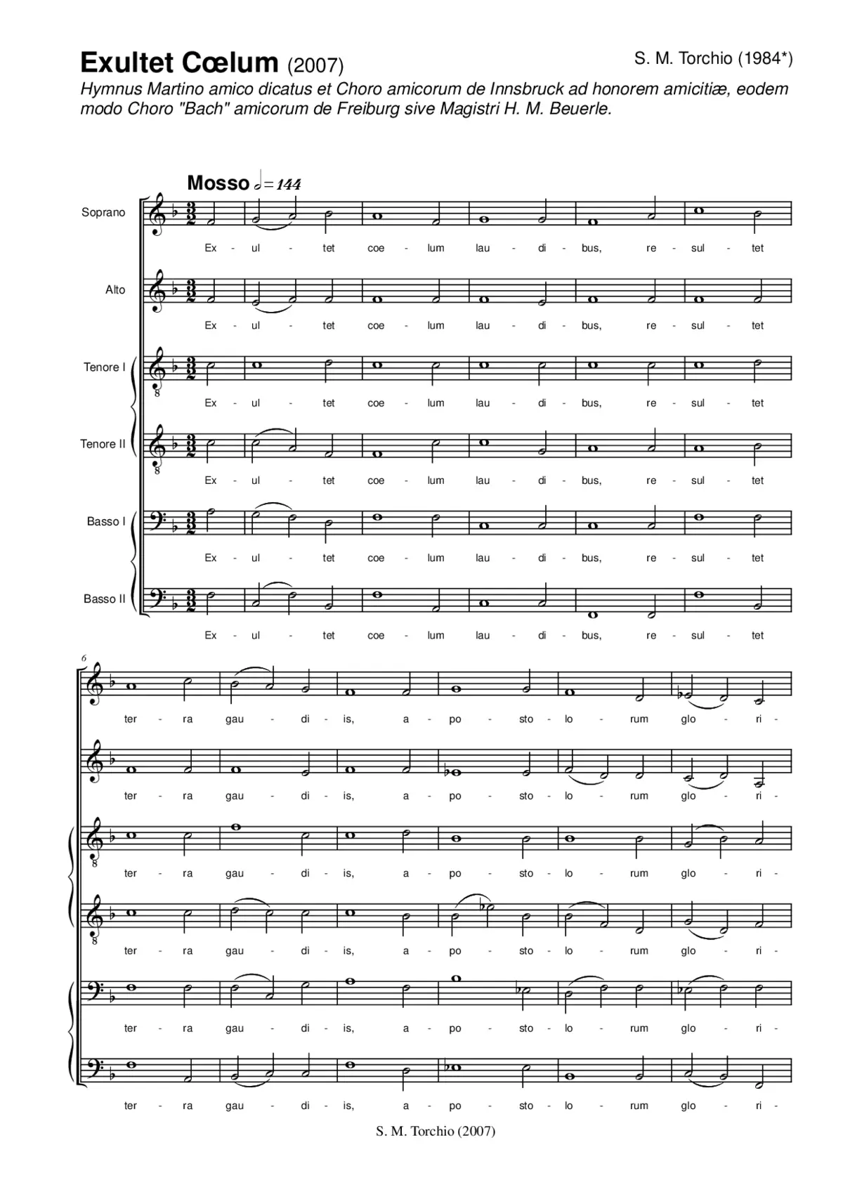 Exultet coelum - Page 1