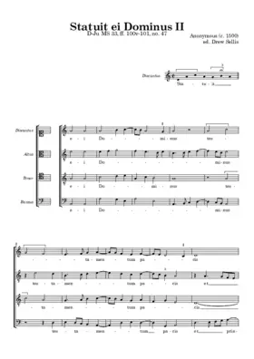 Statuit ei Dominus II (D-Ju MS 33)