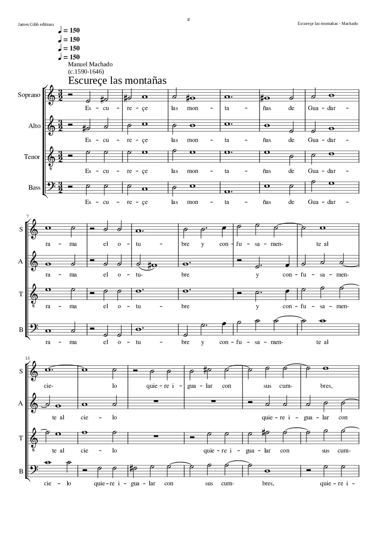 Oscurece las montañas (Escureçe las montañas) - Page 1