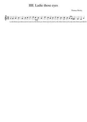 IIII. Ladie those eyes