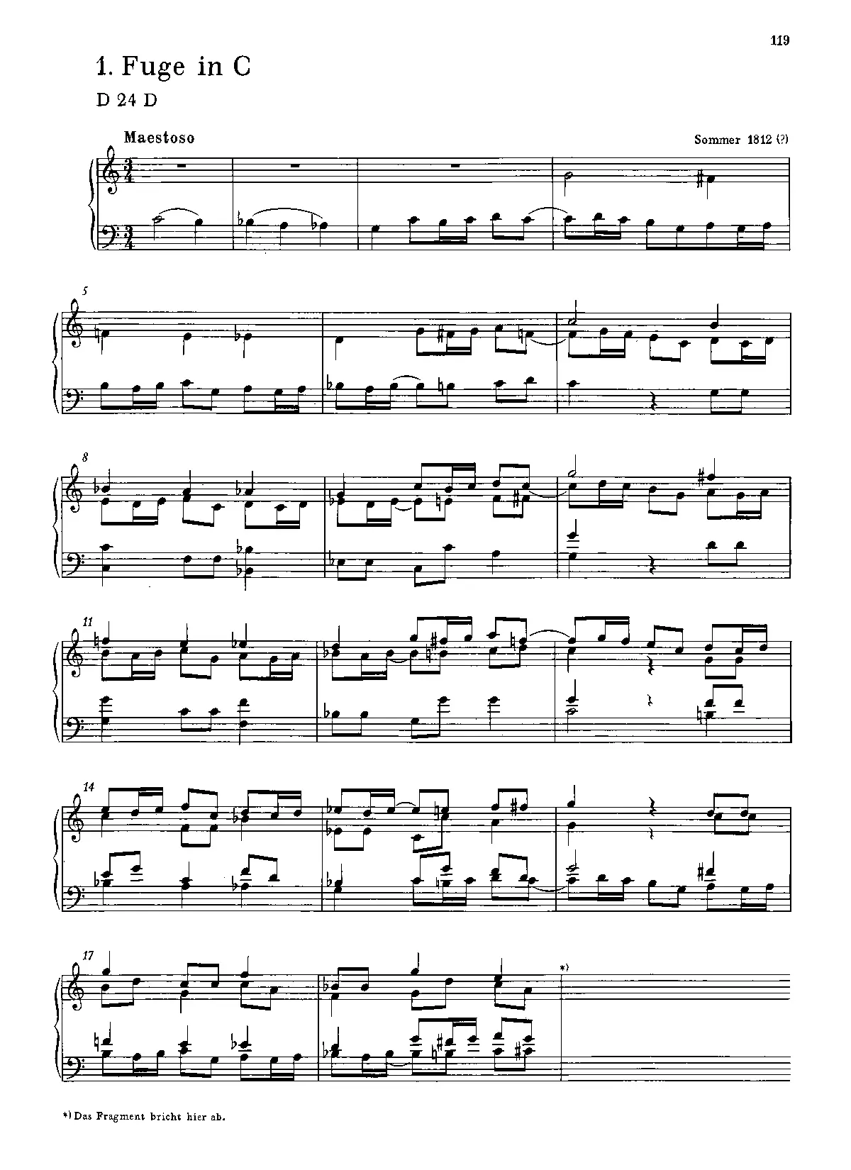 Fugue in C major - Page 1