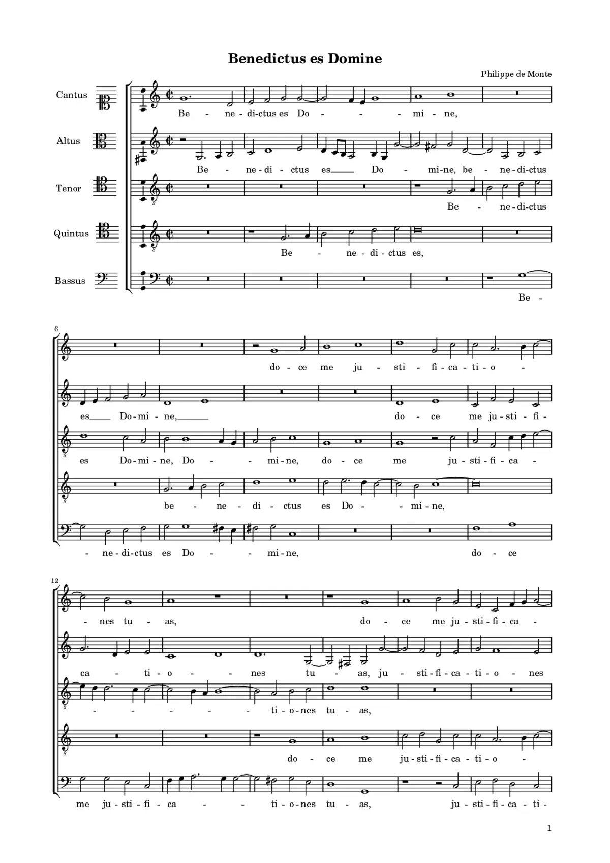 Benedictus es Domine - Page 1