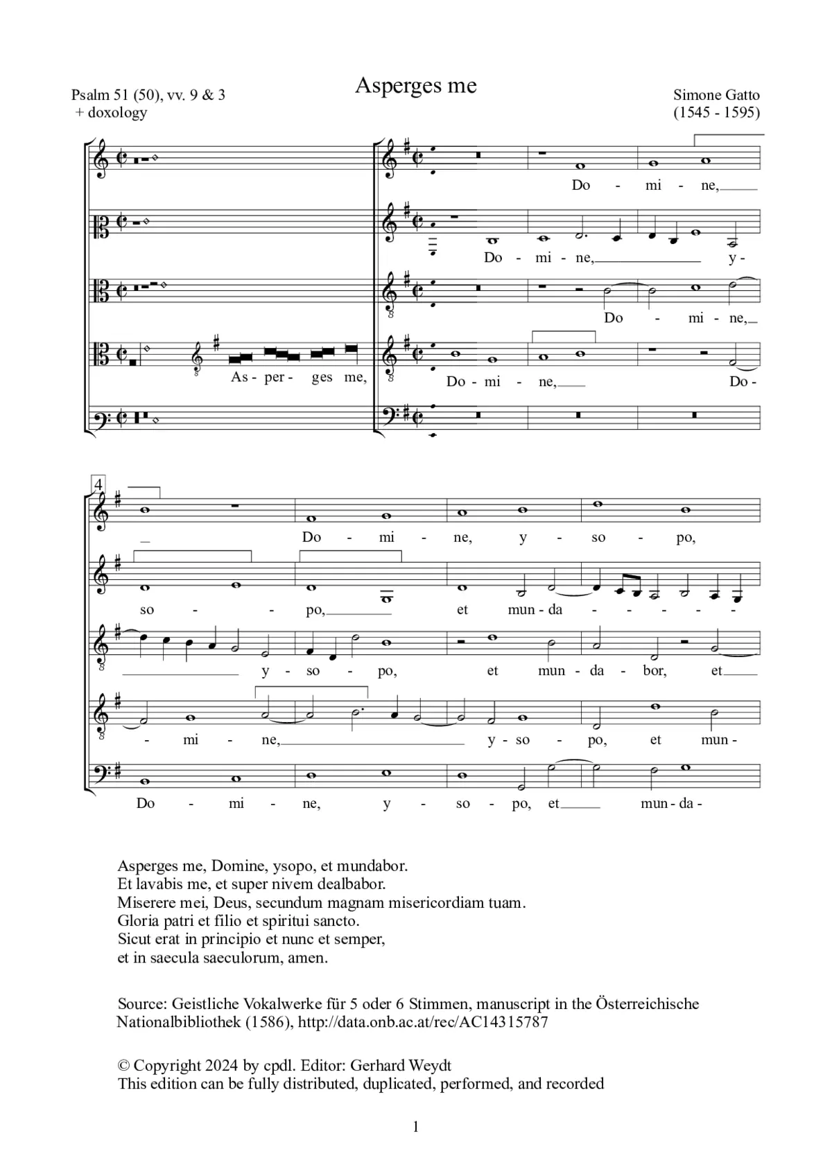 Asperges me - Page 1