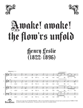 Awake! awake! the flowers unfold