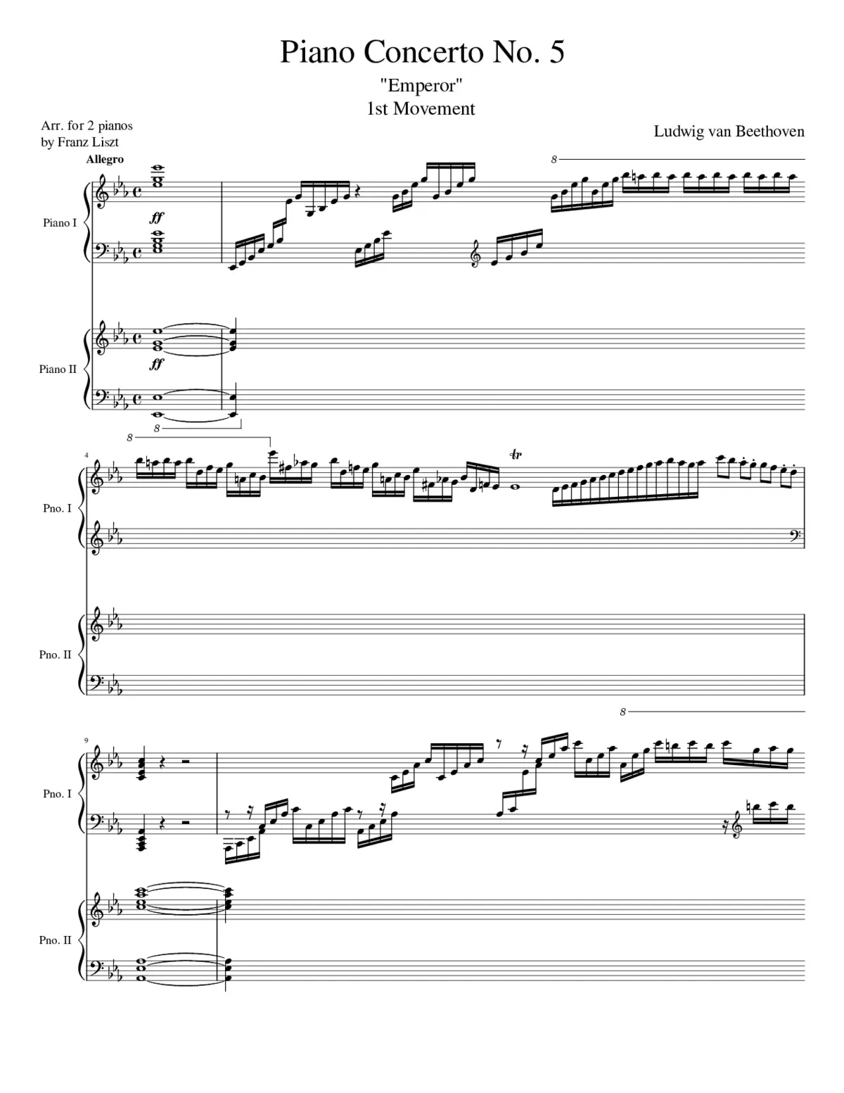 Piano Concerto No.5 Op.73 - Page 1