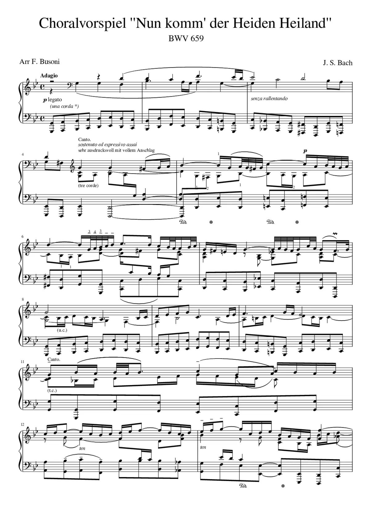 Nun komm der Heiden Heiland BWV 659 - Page 1