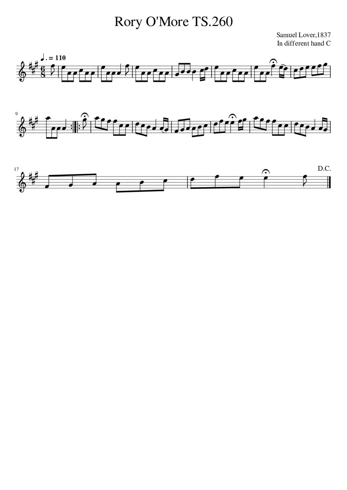 Rory O'More TS.260 - Page 1