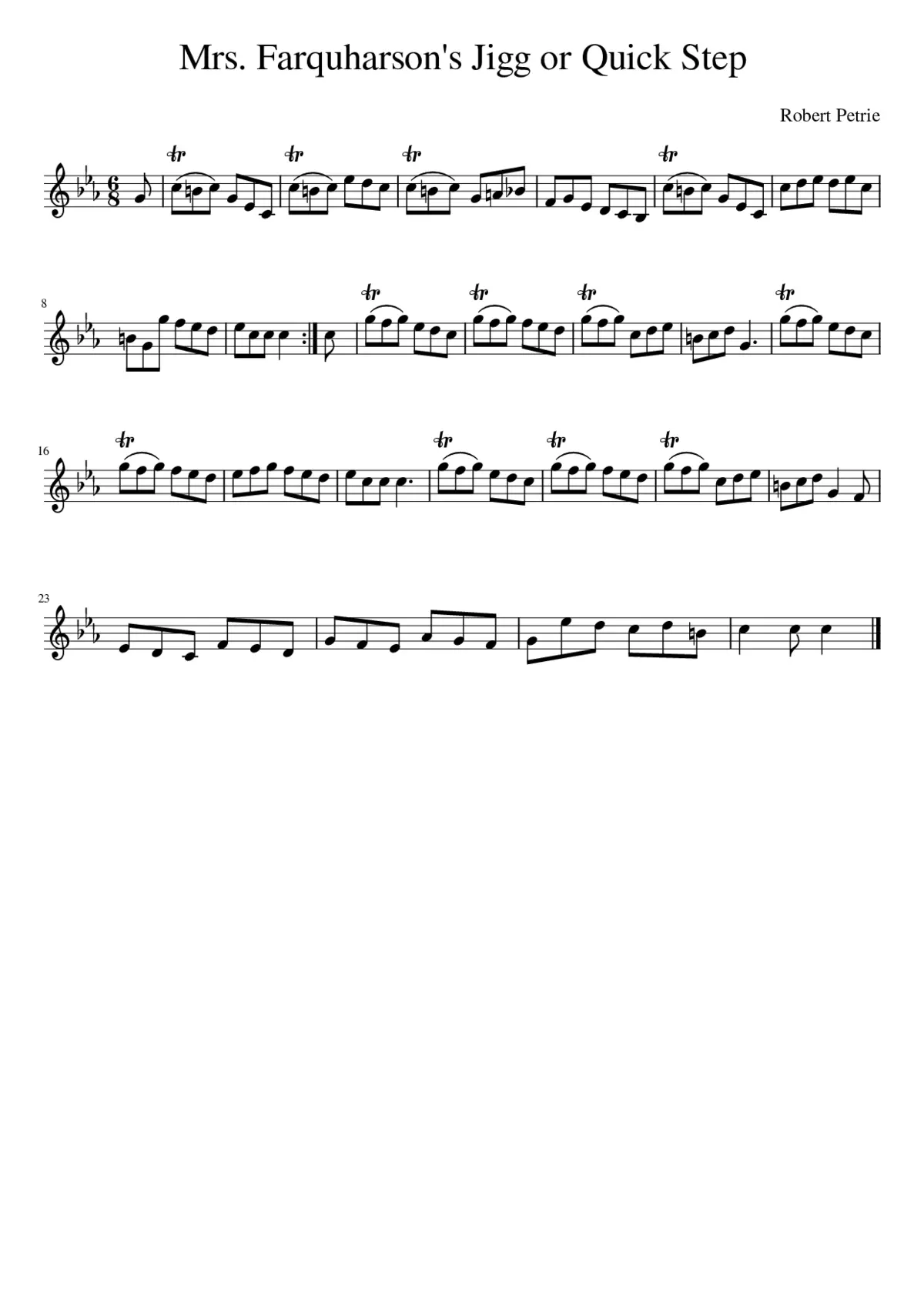 Mrs. Farquharson's Jigg or Quick Step - Page 1