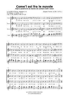 Come il sol fra le nuvole