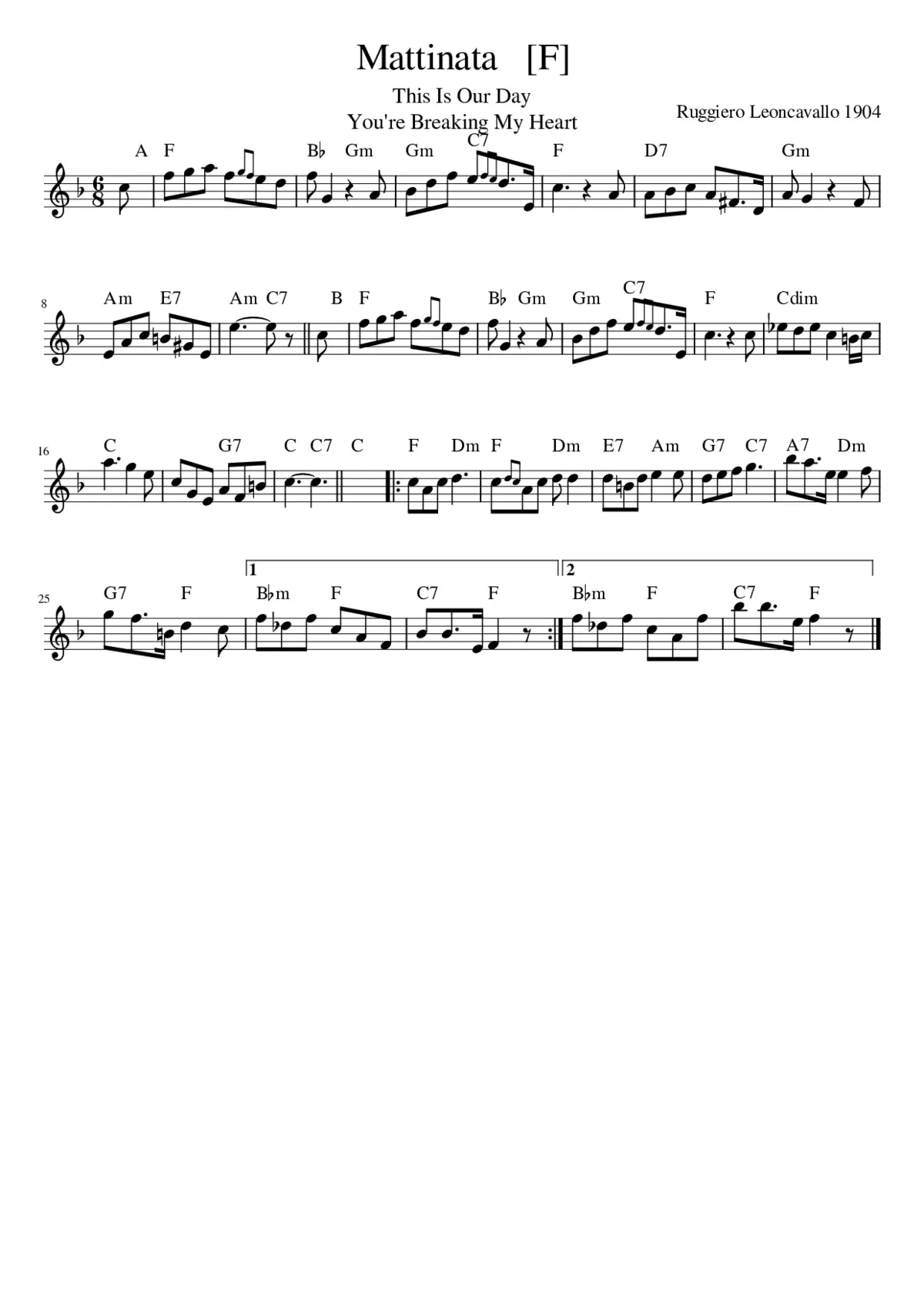 Mattinata - Page 1