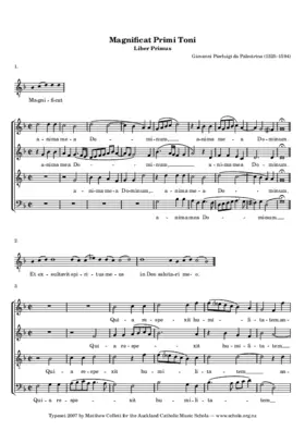 Magnificat Primi Toni a 4, impares