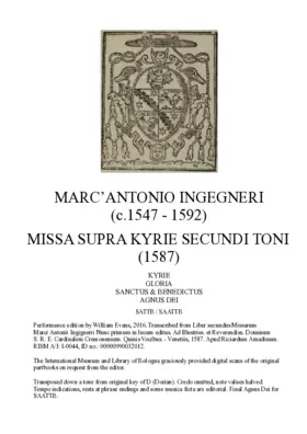 Missa supra Kyrie Secundi Toni