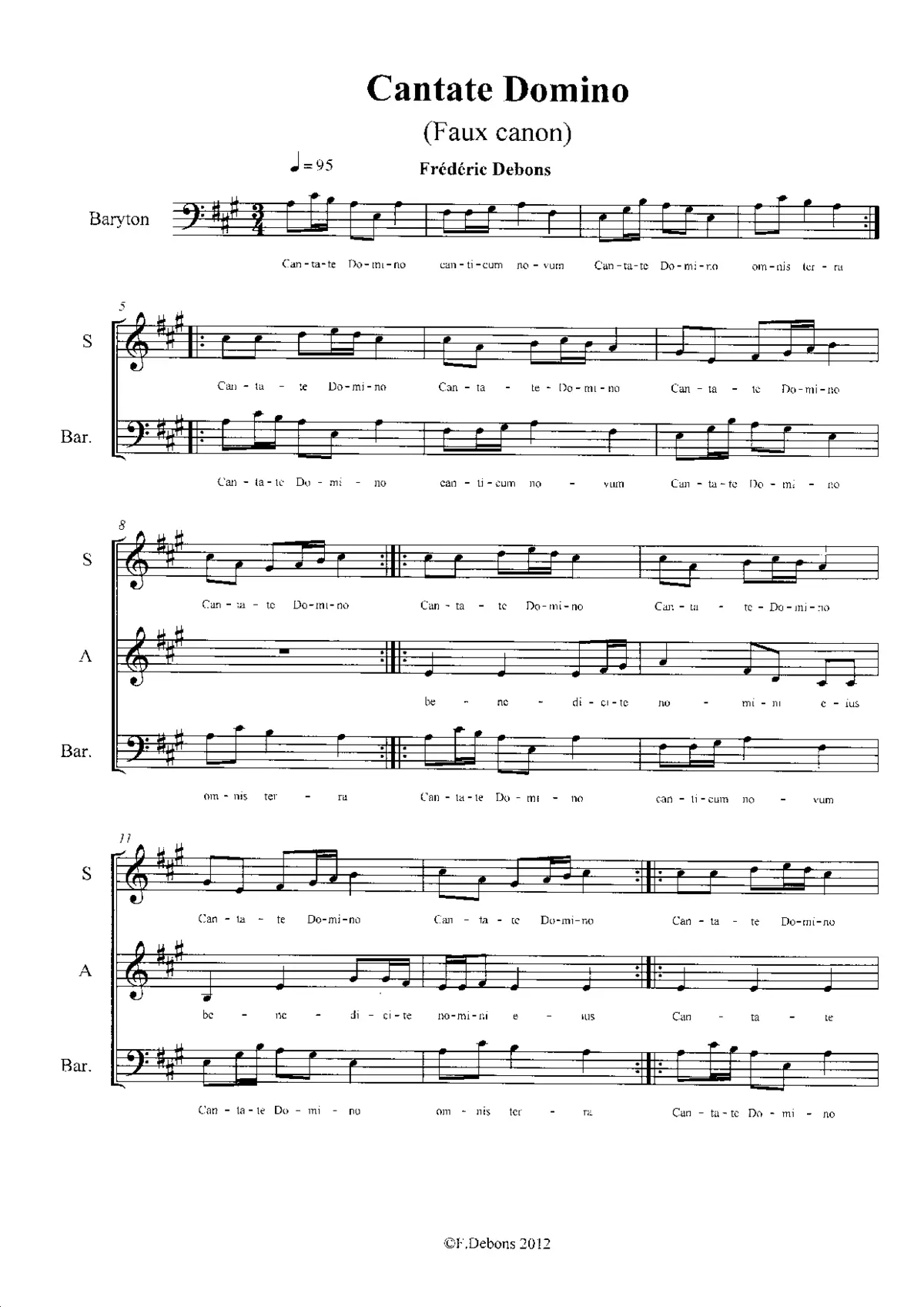 Cantate Domino - Page 1